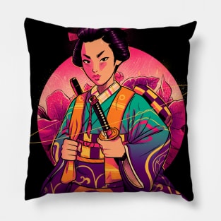 Samurai Geisha Pillow