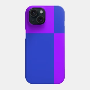 Two Colored Off Centered Square Pattern - Blue and Purple - Abstract and Minimal Throw Phone Case