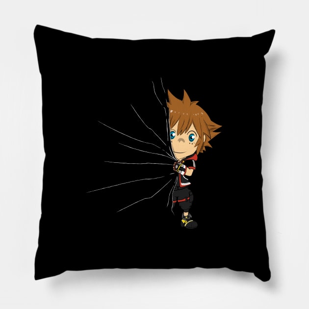 Hidden sora kingdom hearts Pillow by Melroune