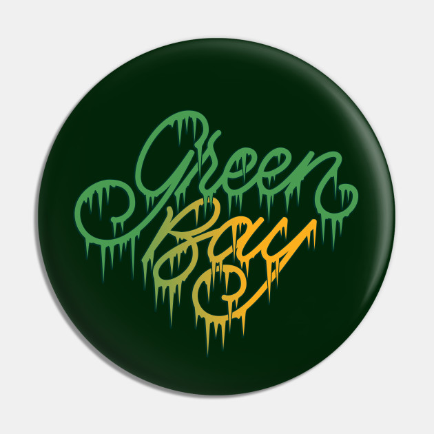 Green Bay Cold Icicle Lettering Green Bay Pin Teepublic