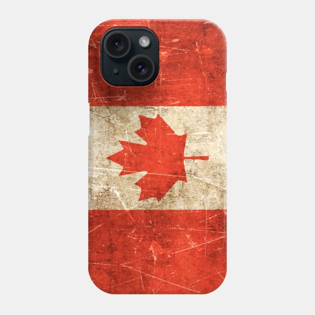 Vintage Aged and Scratched Canadian Flag Phone Case by jeffbartels