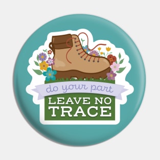 Leave No Trace Hiking Boot Pin