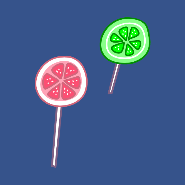 Pink Lemon and Lime Lollipops by saradaboru