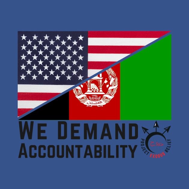 PER 55 black text (BACK) DEMAND ACCOUNTABILITY by Pro Exodus Relief 