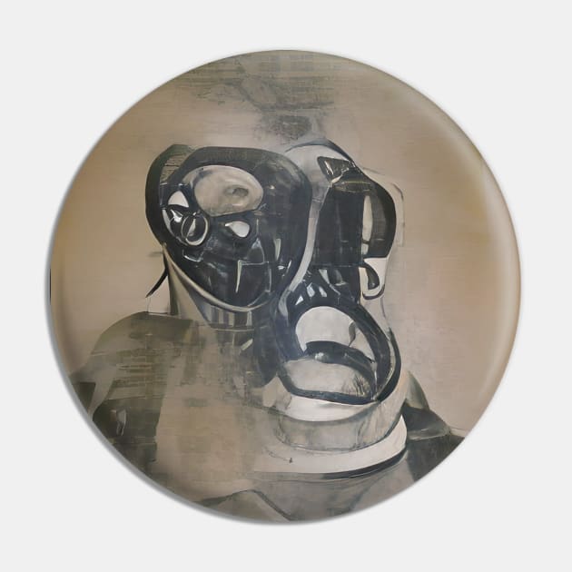 Gas Mask Pin by letherg