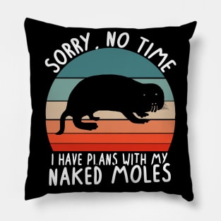 Naked Moles Cute rodents ugliest animal Pillow