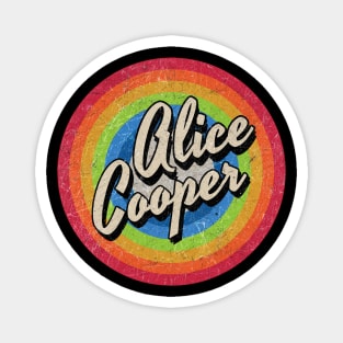 Vintage Style circle - Alice Cooper Magnet