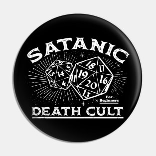 Satanic Death Cult for beginners -White Pin