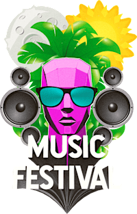Music Festival Sunglasses Night and Day Magnet