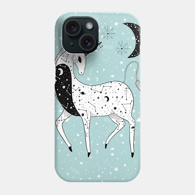 Cosmic unicorn I Phone Case by Amanda Jane