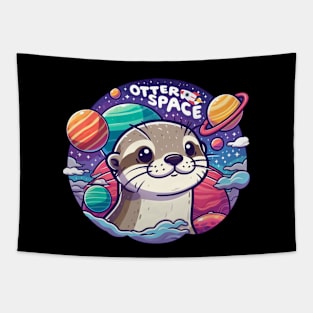 Otter Space lover Astronaut Funny Space Otter Tapestry