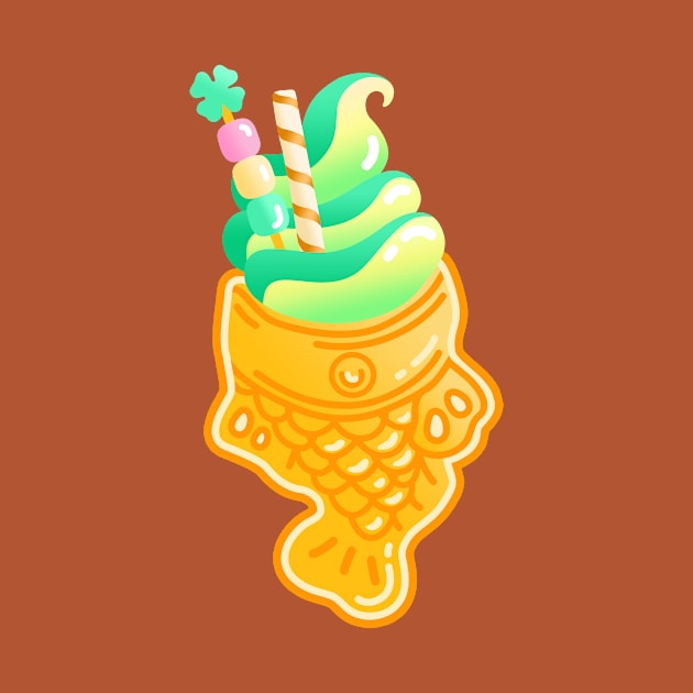 Taiyaki Clover Ice Cream - Japanese Sweets - Kawaii Food by NOSSIKKO