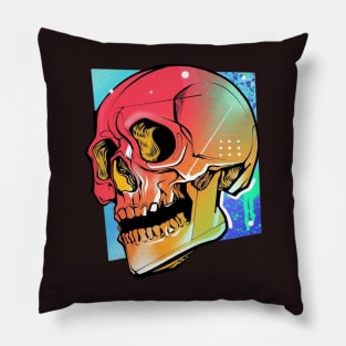 Neon Skull Pillow