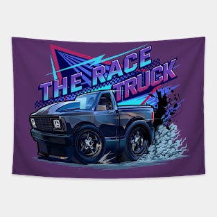 The Race Pick-up Monster Truck Tapestry