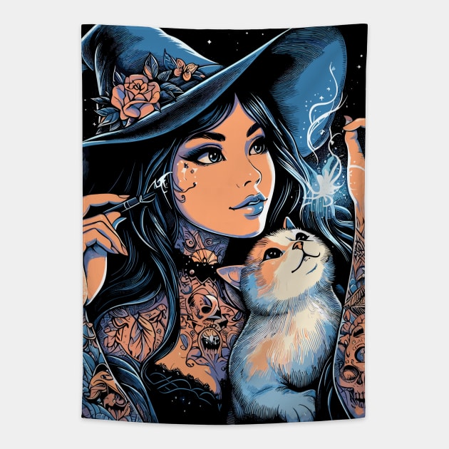 Witchy magic tricks Tapestry by TomFrontierArt