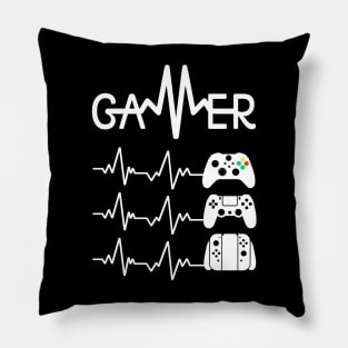 Gamer Heartbeat Controllers Pillow