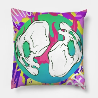 Dope Slluks logo remix is super lit illustration Pillow