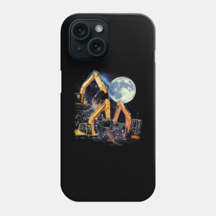 Digging Deeper Excavator Love, Tee Triumph for Construction Enthusiasts Phone Case