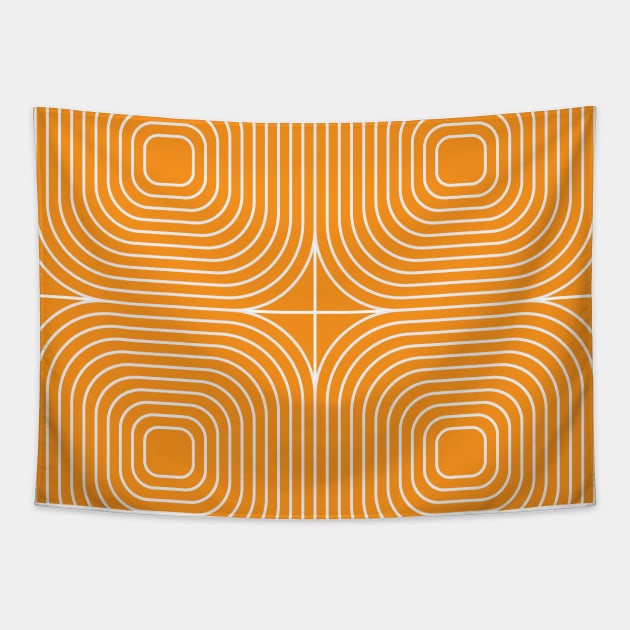 Tangerine Minimalism Tapestry by PSCSCo