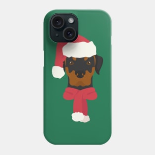 Christmas Rottweiler Dog Face Phone Case