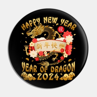 Year of Dragon 2024 Happy new year Pin