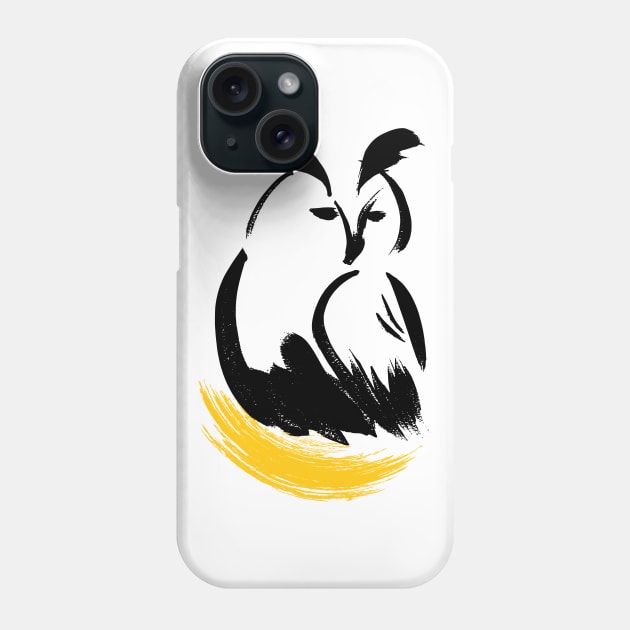 Brush Painted Owl #2 Phone Case by SWON Design