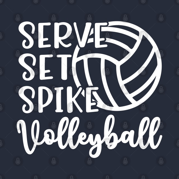 Serve Set Spike Volleyball by GlimmerDesigns