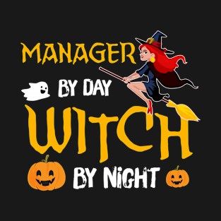 4th Grade Teacher Funny Witch Halloween Costume Gift_Manager T-Shirt