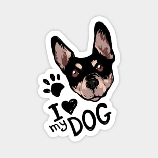 I Love My Dog Magnet