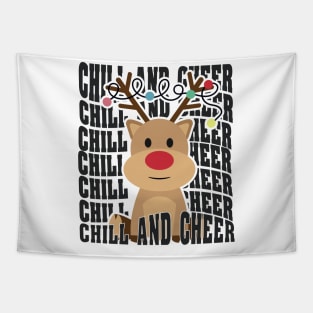 Chill and Cheer, MERRY CHRISTMAS. Tapestry