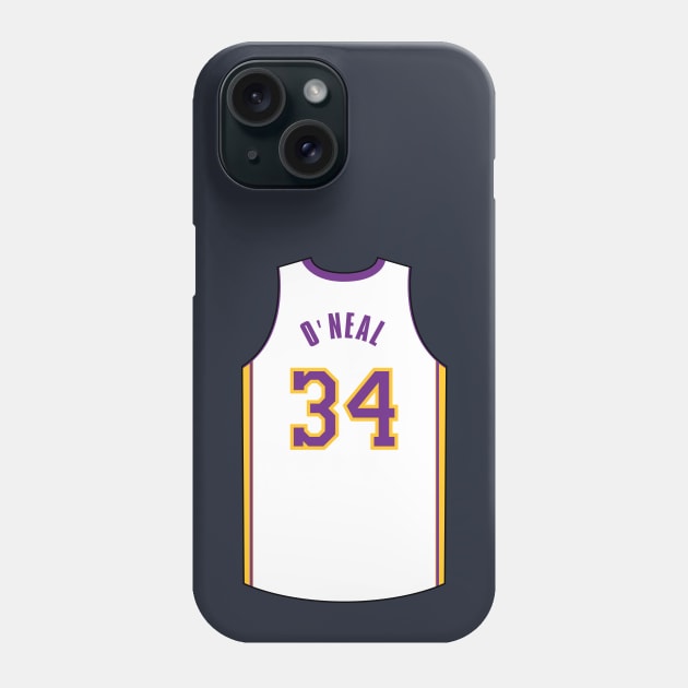 Shaquille O Neal Los Angeles Jersey Qiangy Phone Case by qiangdade