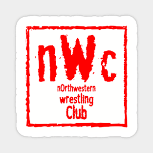 NWC NWC Northwestern Wrestling Club RED SQUARE Magnet