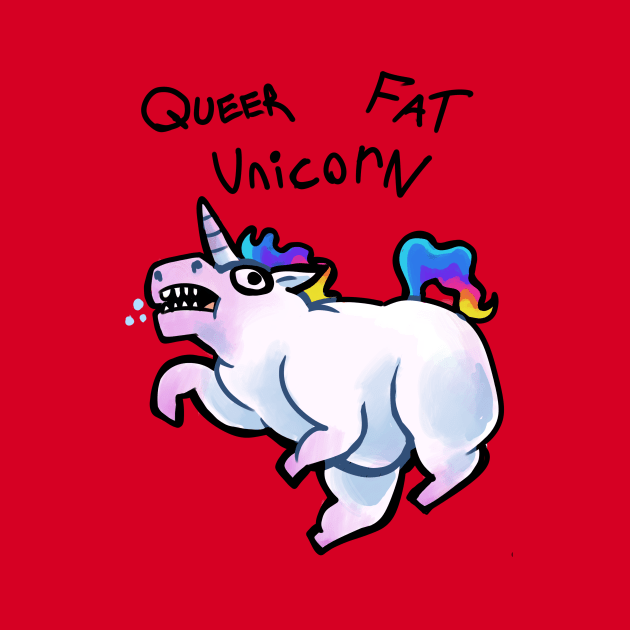 Queer fat unicorn by Jugglingdino