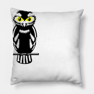 Black and White Owl Pillow