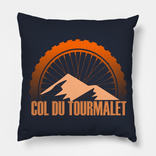 Col du tourmalet Pillow by vintagejoa