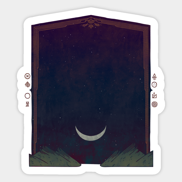 The Night - Moon - Sticker
