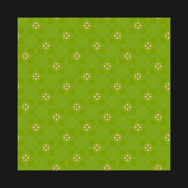 Little Flowers on Lime Green Background Pattern - WelshDesignsTP003 by WelshDesigns