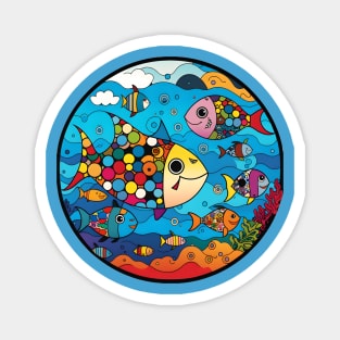 World Oceans Day Art: Save the Sea Magnet