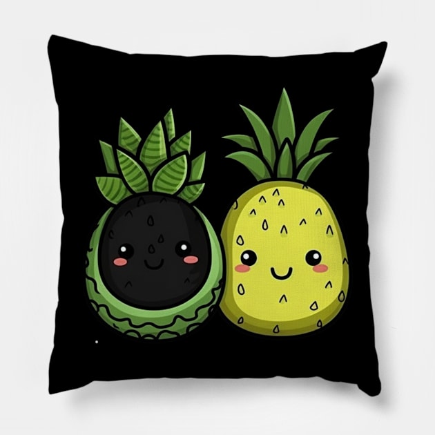 Cute Avocado and Pinapple Pillow by SzlagRPG