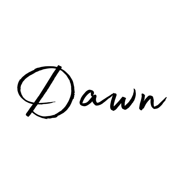 Dawn Name Calligraphy by Word Minimalism