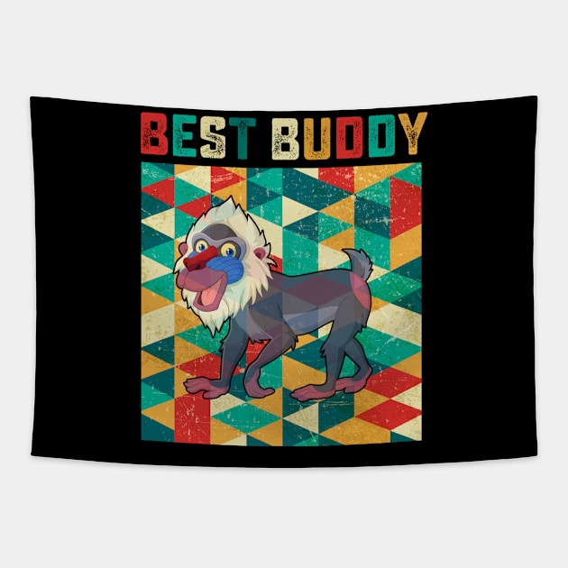 Best Buddy Baboon Tapestry by danieldamssm