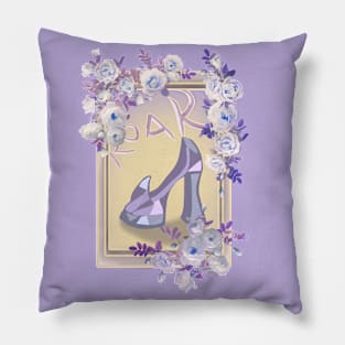 High heel fancy shoe in rose frame Pillow