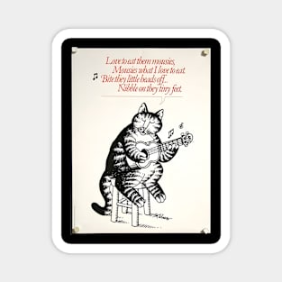 B Kliban Cat Guitar Magnet