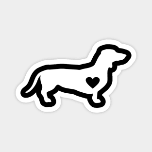 Dachshund Love Heart Graphic Magnet