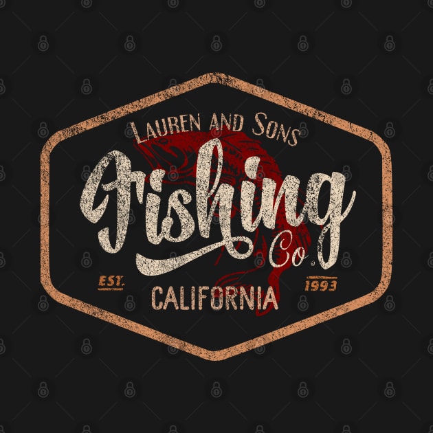 Fishing Company Company distressed retro logo badge by SpaceWiz95