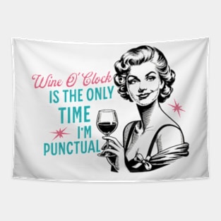 Wine Mom Tapestry