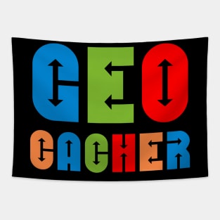 Colorful Geocacher Arrows Tapestry