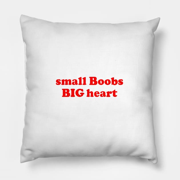 small Boobs BIG heart Pillow by eccosdesign