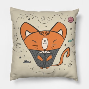 Cat in a suit Pillow