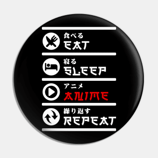 EAT SLEEP ANIME REPEAT Pin